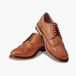 Wide Fit Leather Brogue